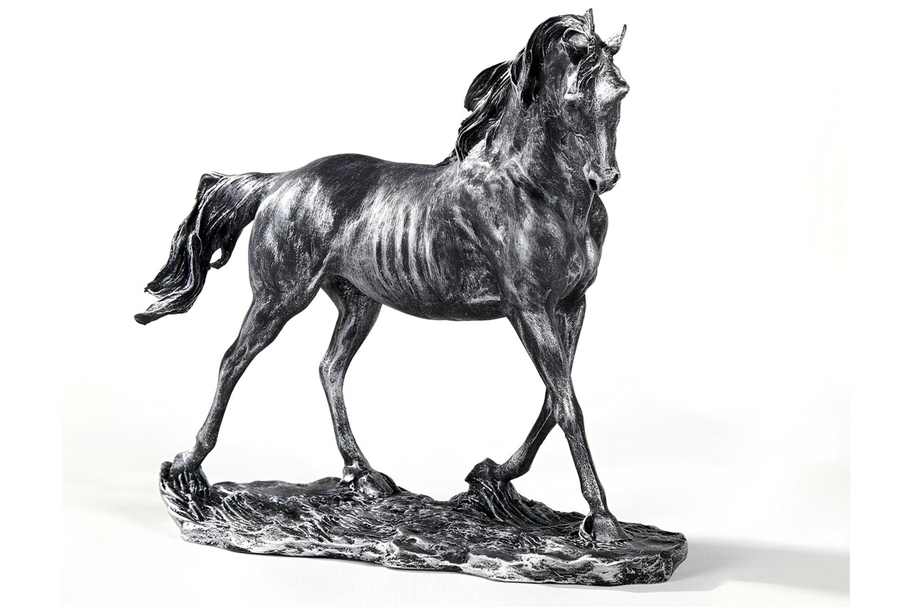 Decoratiune, CY0382, 30x12x43 cm, Poliester, Negru/Argintiu - view 2