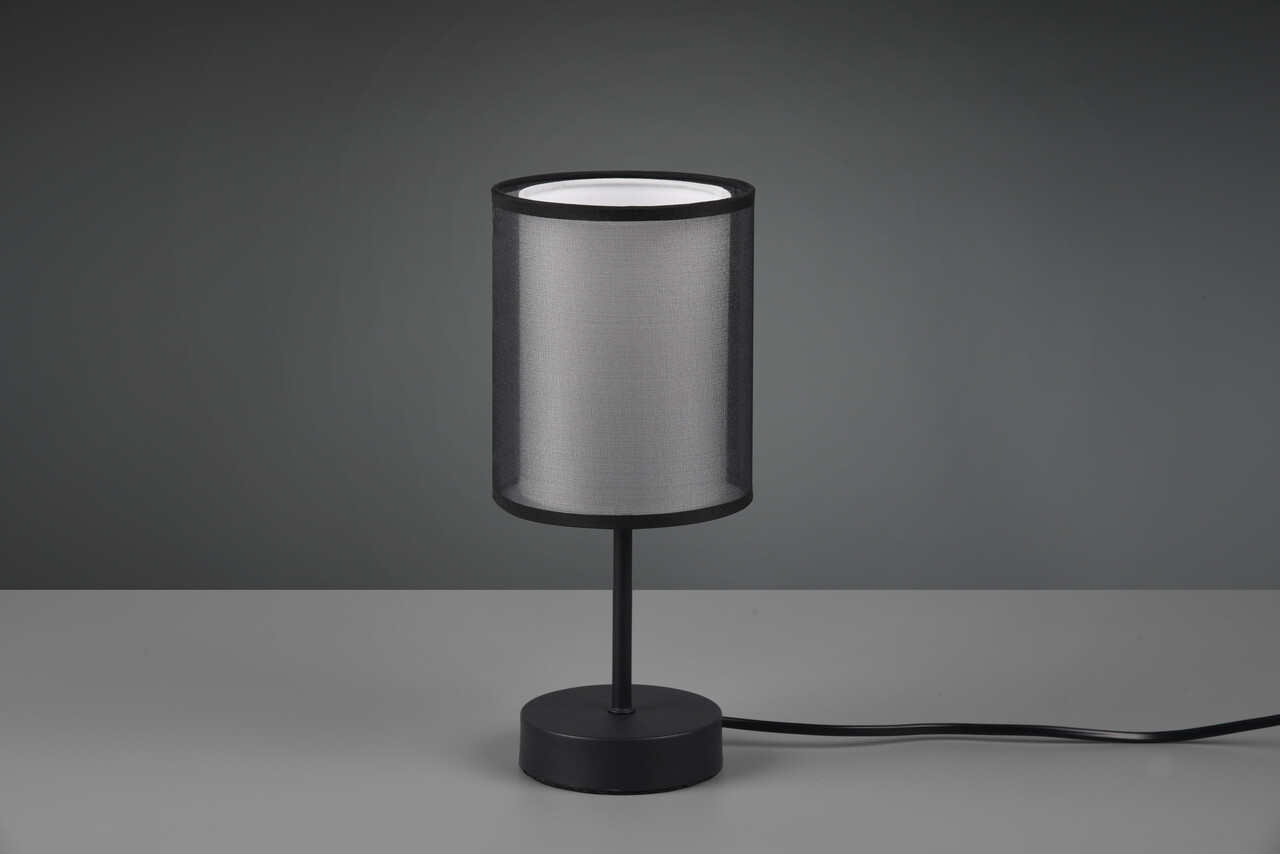 Lampa de masa Burton, TRIO, 12.5x28.5 cm, 28W, 1x E14, metal, negru mat - 2 | YEO
