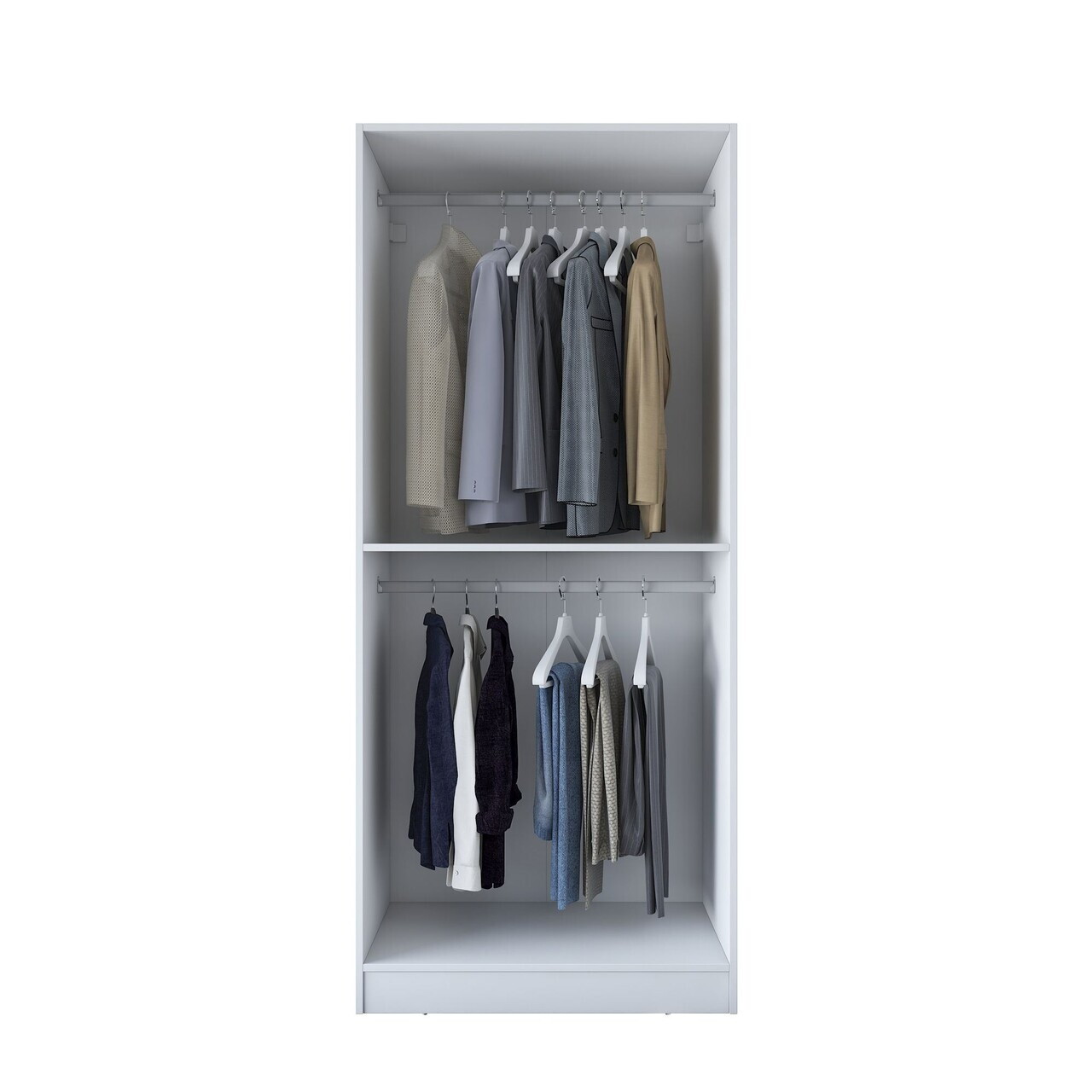Dulap pentru haine, Hanah Home, BA187, 90x210x57.5 cm, PAL melaminat, Alb - view 10