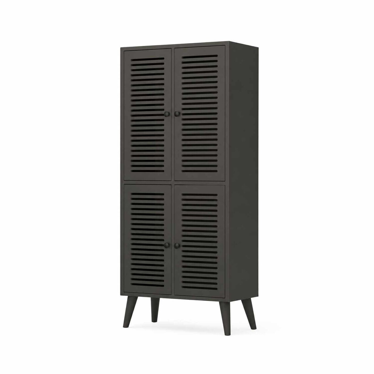 Dulap multifunctional, Hanah Home, Deneb, 70x160x33 cm, MDF, Gri - view 5