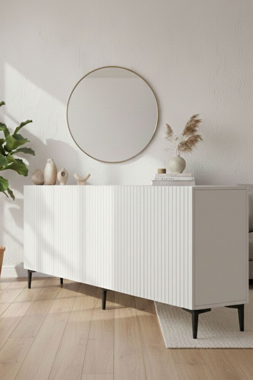 Consola, Hanah Home, Zeynep 180, 180x75x32 cm, Alb — imaginea 2