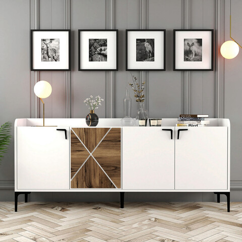 Consola, hommy craft, venedik, 180x78x35 cm, alb