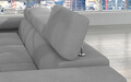 Coltar extensibil stanga 4 locuri ELTAP, Armd-54, Armando, 289x203x85 cm, lemn/poliester, gri deschis/gri