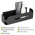 Polita pentru baie Bivio, Wenko, 30x10.5x8 cm, aluminiu, negru