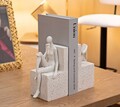 Set 2 suporturi pentru carti Stons Book , Mauro Ferretti, 24x10x20.5 cm, polirasina, crem