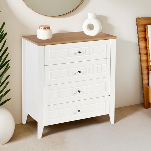 Dulap, Tuvalle, Tuval 065, 90x95x44 cm, Stejar alb