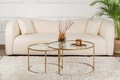 Set masuta de cafea, Nordure, Aurum, Auriu / Transparent