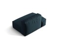 Modul stanga pentru canapea, 2 locuri, Martina-169, Micadoni Home, 133x106x75 cm, tesatura structurata catifelata, albastru jeans
