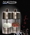 Set 2 rasnite pentru sare si piper, Heinner, 9 cm, inox/presa din ceramica
