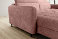 Coltar extensibil dreapta 3 locuri ELTAP, RT-24TOU, Gomsi, 228x165x100 cm, lemn/poliester, roz