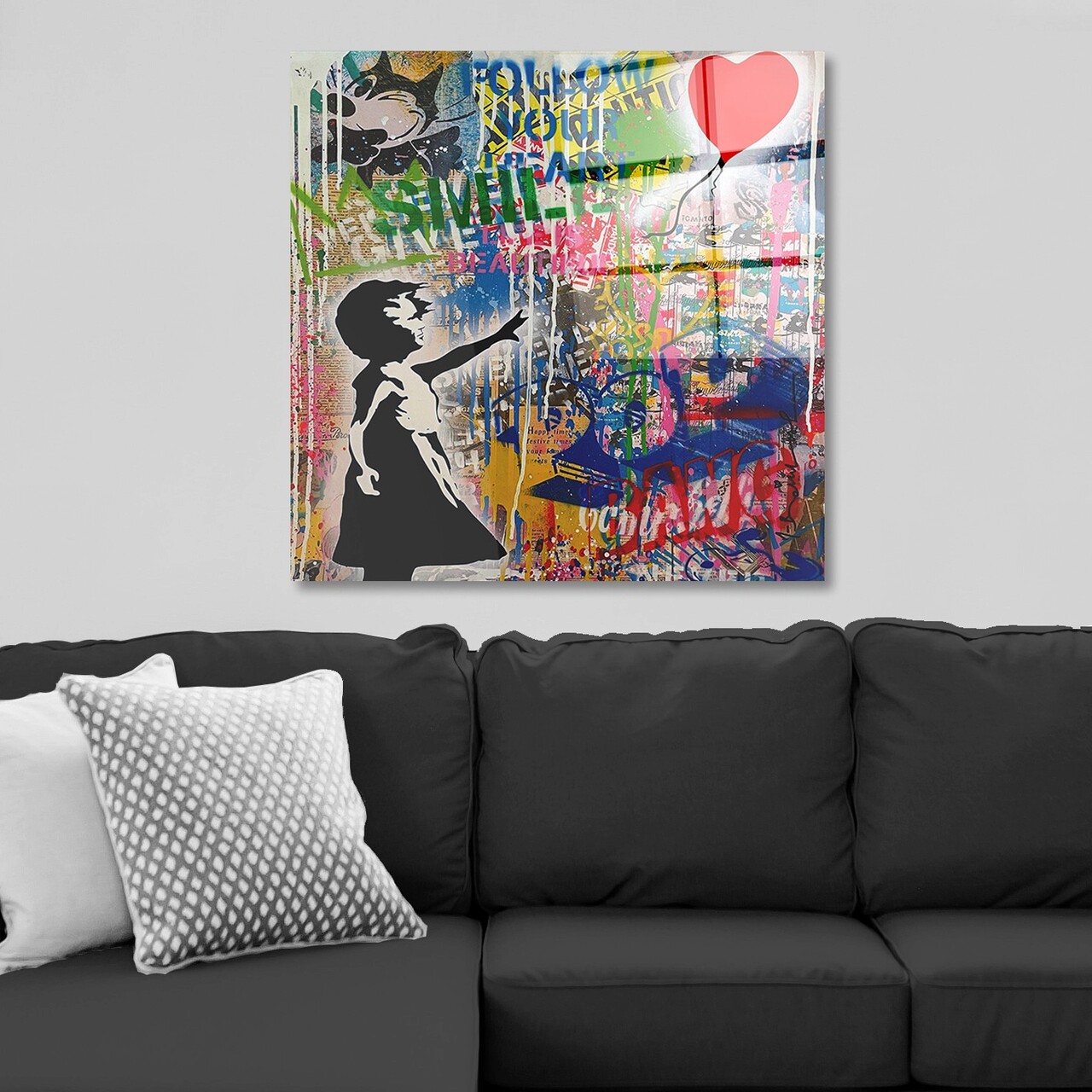 Tablou decorativ CAM4124_5050 Dimensiune: 50 x 50 cm Multicolor