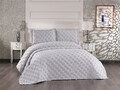Set cuvertura de pat dubla 3 piese, Hayal - Grey, Whitney, Tesatura Chenille