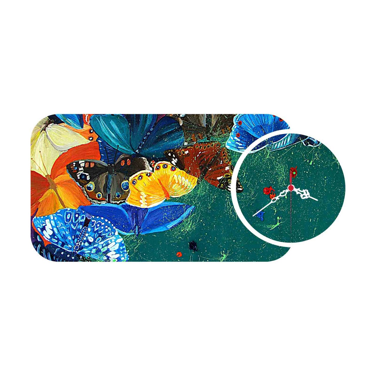 Set ceas si tablou decorativ, YMS-75, MDF , Dimensiune: 68 x 32 cm, Multicolor