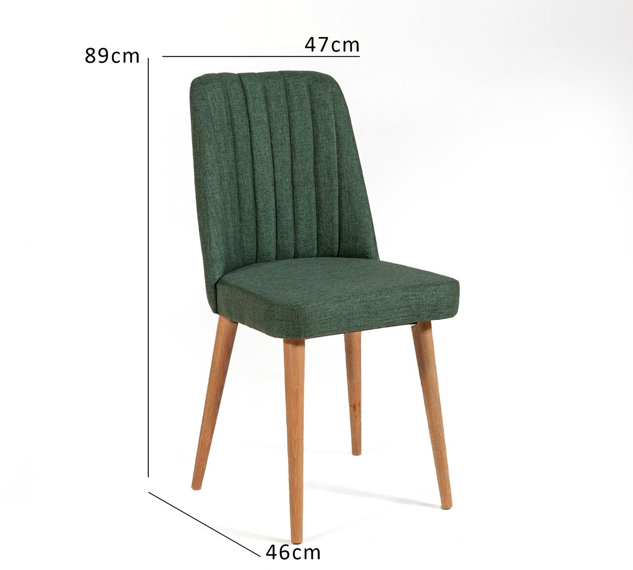 Scaun, Hanah Home, Vina Sandalye Green, Atlantic, 47x89x46 cm, Pin Atlantic / Verde - imagine 5