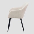 Scaun Sella, Homla, 59.5x57x83 cm, metal/poliester, bej