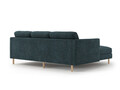 Coltar stanga 3 locuri, Eden, Micadoni, 223x150x90 cm, tesatura structurata, verde albastrui melanj