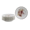 Serviciu pentru desert Flowers Red, InArt, 6 piese, portelan, multicolor