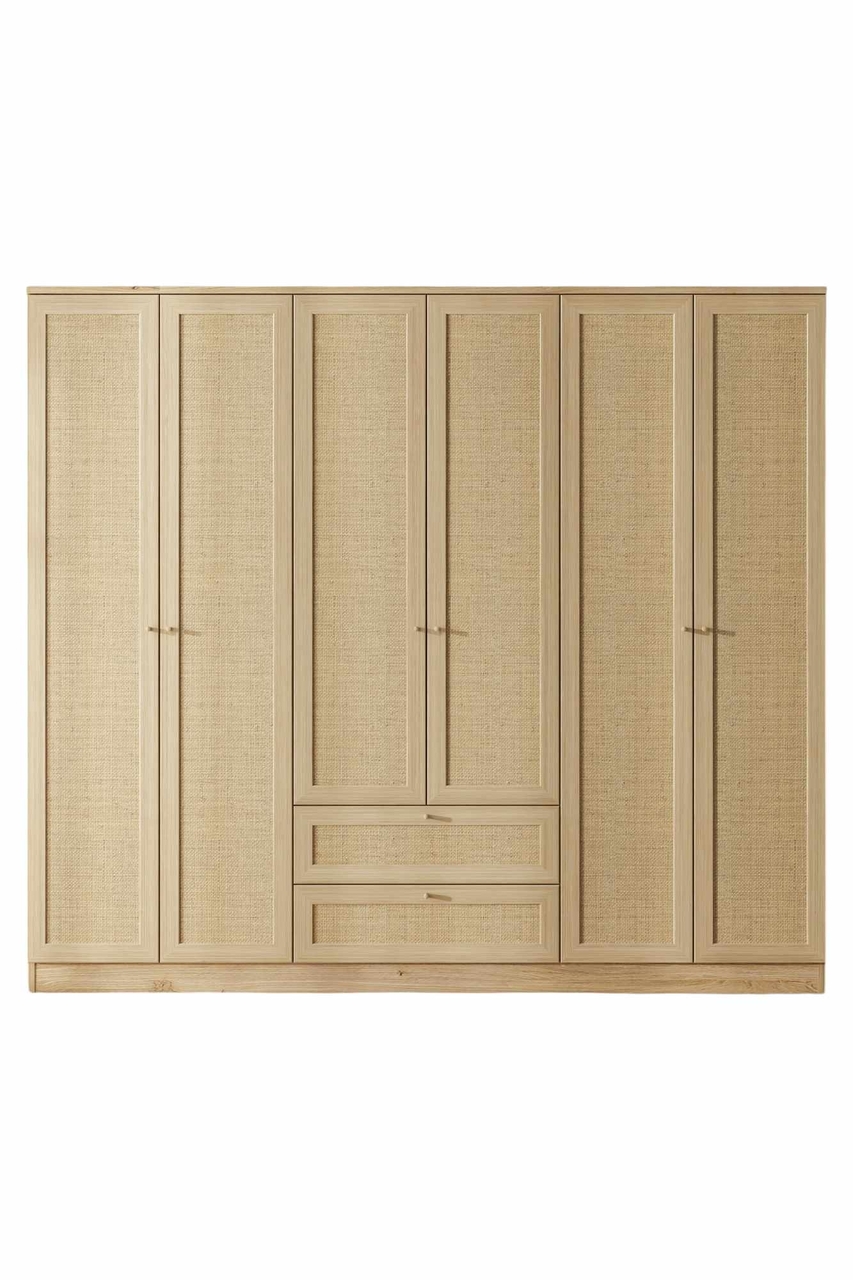 Dulap pentru haine, Hanah Home, Baru 6 182, 206x182x52 cm, Bej - view 6