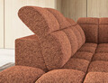 Coltar extensibil stanga 4 locuri ELTAP, LT-30COR, Falconn, 258x208x107 cm, lemn/poliester, caramiziu