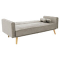 Canapea extensibila 3 locuri Success, Pakoworld, 190x80x84 cm, catifea, gri