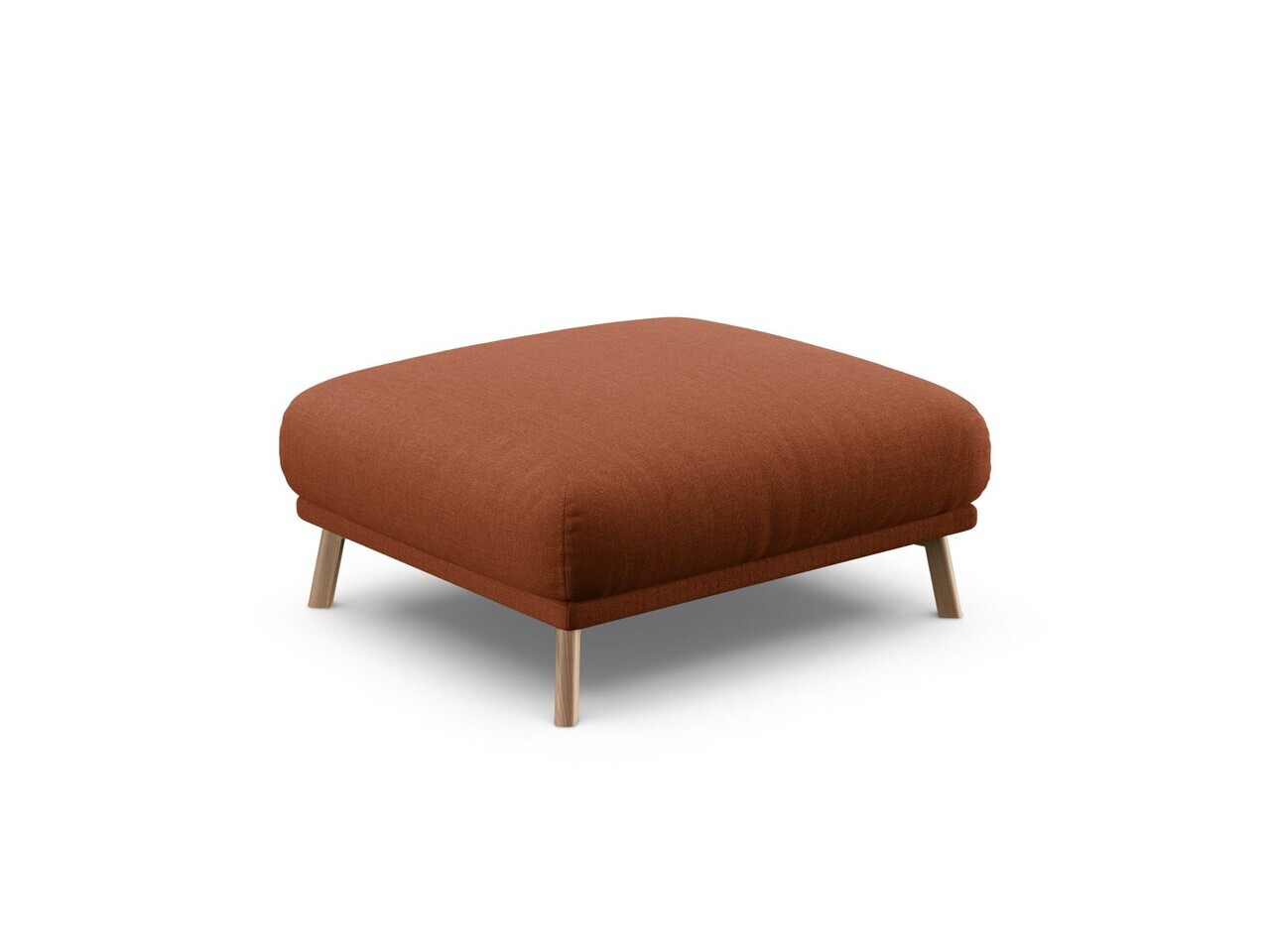 Taburet, Naomi, Micadoni Home, 85x85x41 cm, tesatura structurata, caramiziu — imaginea 4