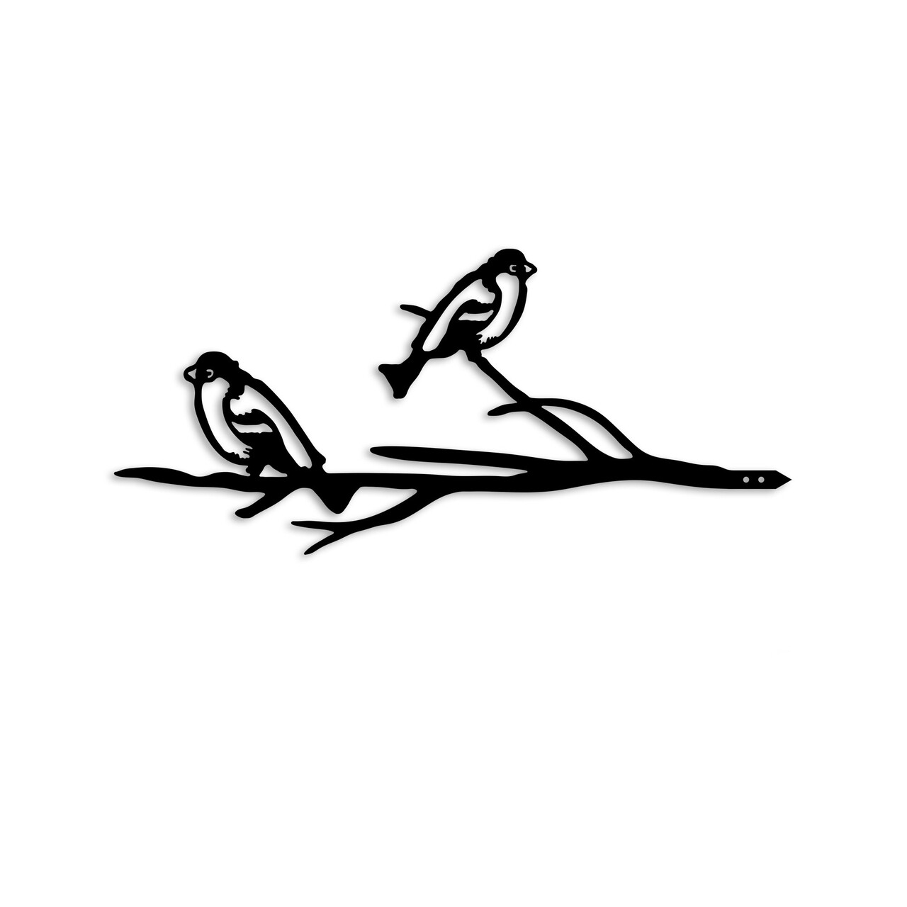 Obiect decorativ de grădină, Bird On The Branch 08, 45x20 cm, Negru - view 4