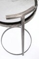 Masuta de cafea Zayla, Bizzotto, 31x64 cm, otel antichizat/sticla handmade