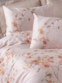 Lenjerie de pat pentru o persoana Single XXL (DE), Pansy - Beige, Cotton Box, Bumbac Satinat
