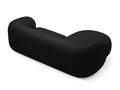 Coltar stanga 2 locuri, Kate, Micadoni, 255x176x76 cm, tesatura boucle, negru