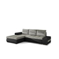 Coltar extensibil stanga 4 locuri ELTAP, Ov01, Ottavio, 275x180x85 cm, lemn/poliester, gri/negru
