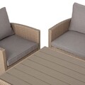 Set mobilier pentru gradina/terasa II, 4 piese, Baxter, natur/bej
