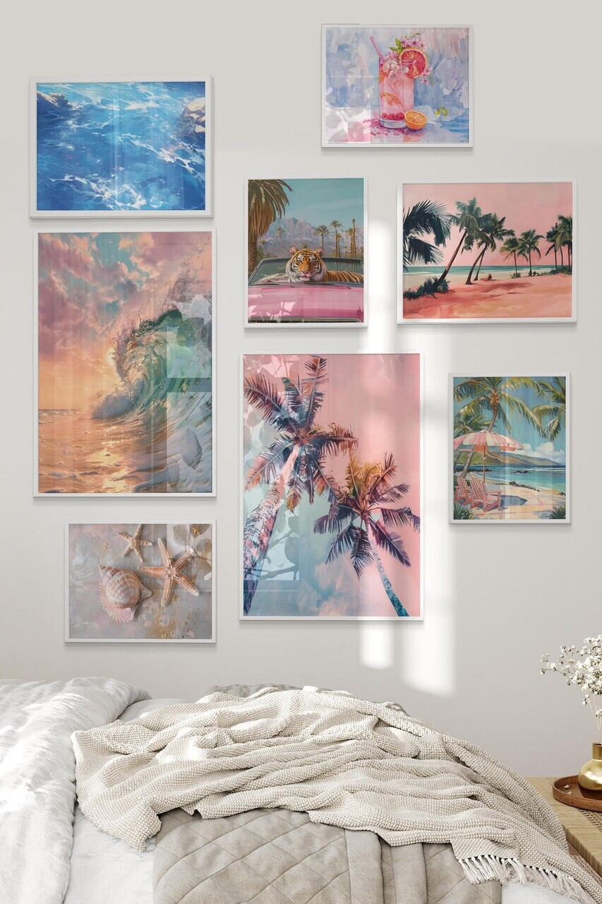 Tablou decorativ, Çgs-019-White-Kck, Lemn masiv, Față: 100% PVC STICLĂ, Multicolor - view 2