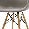 Scaun Julia Armchair, Pakoworld, 62x60x78.5 cm, lemn de fag/polipropilena, gri
