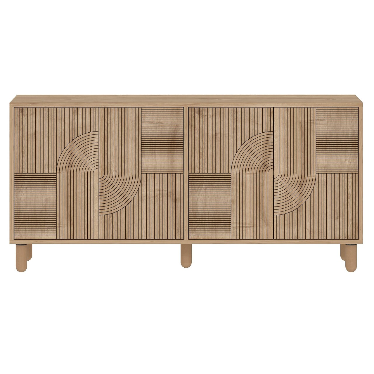 Consola, Hanah Home, Desso, 150x73x36 cm, PAL, Maro - imagine 4