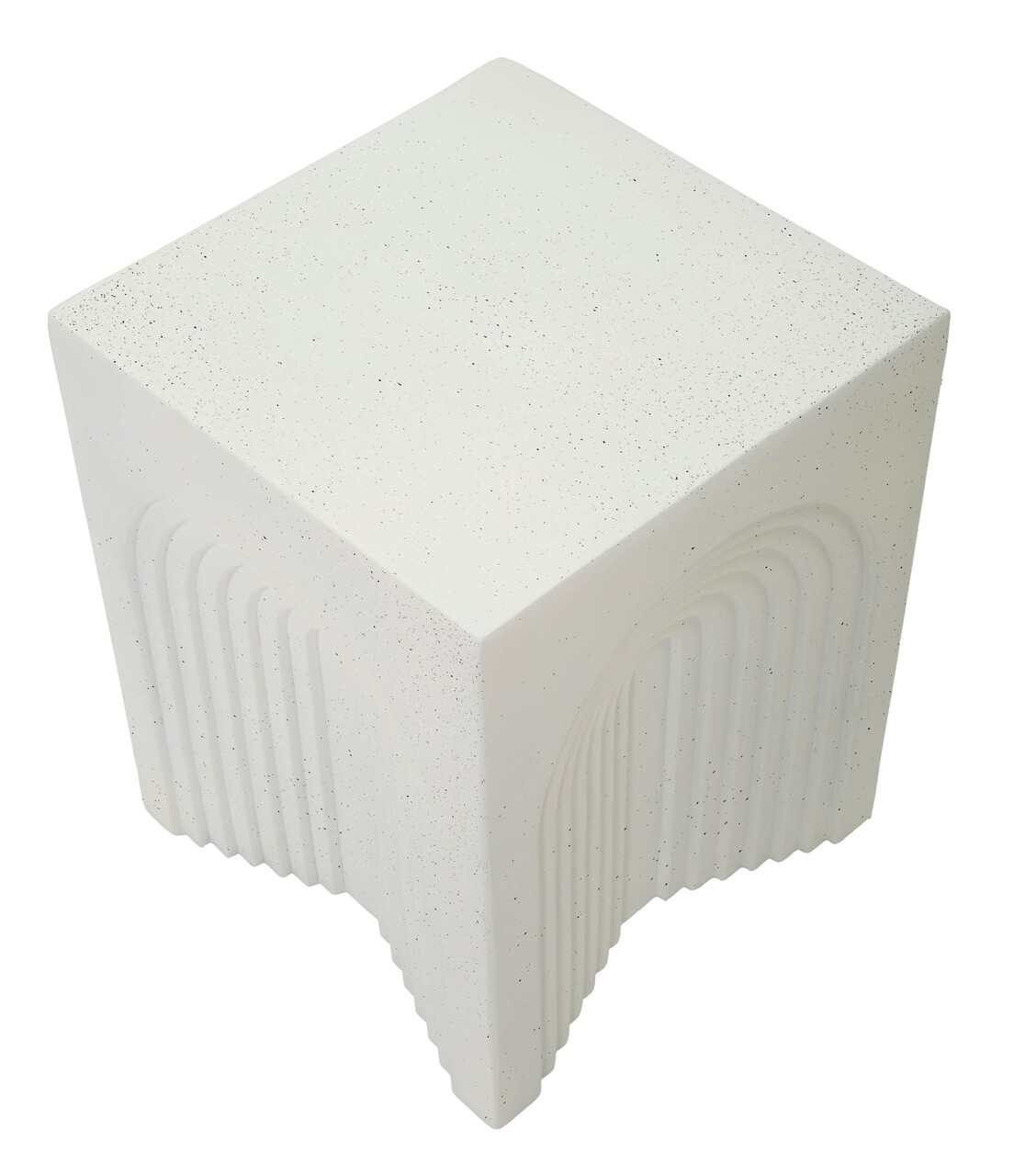 Masuta de cafea, Mauro Ferretti, Arc, 47.5x58x47.5 cm, utilizare interior / exterior,  oxid de magneziu, crem - view 6