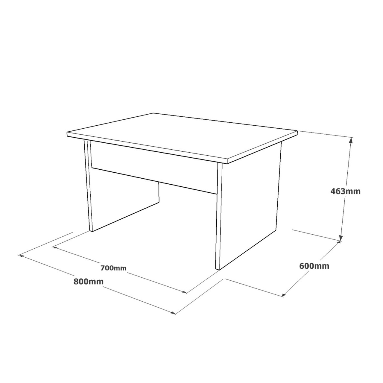 Masuta de cafea, Locelso, VS2, 80x46.3x60 cm, Maro / Gri / Antracit