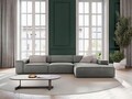 Coltar dreapta 4 locuri, Jodie, Micadoni Home, BL, 284x166x70 cm, catifea, gri deschis