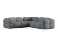 Coltar simetric 4 locuri, Loretto, Cosmopolitan Design, 250x250x68 cm, tesatura structurata, gri
