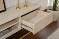Comoda TV, Kalune Design, Escape 180, Travertin / Auriu