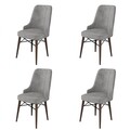 Set de scaune, Charlotte, Pare, Metal, Gri/Maro