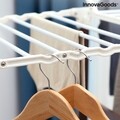Uscator de haine pliabil pe roti, Flareck InnovaGoods, 161 x 205 x 87 cm, otel