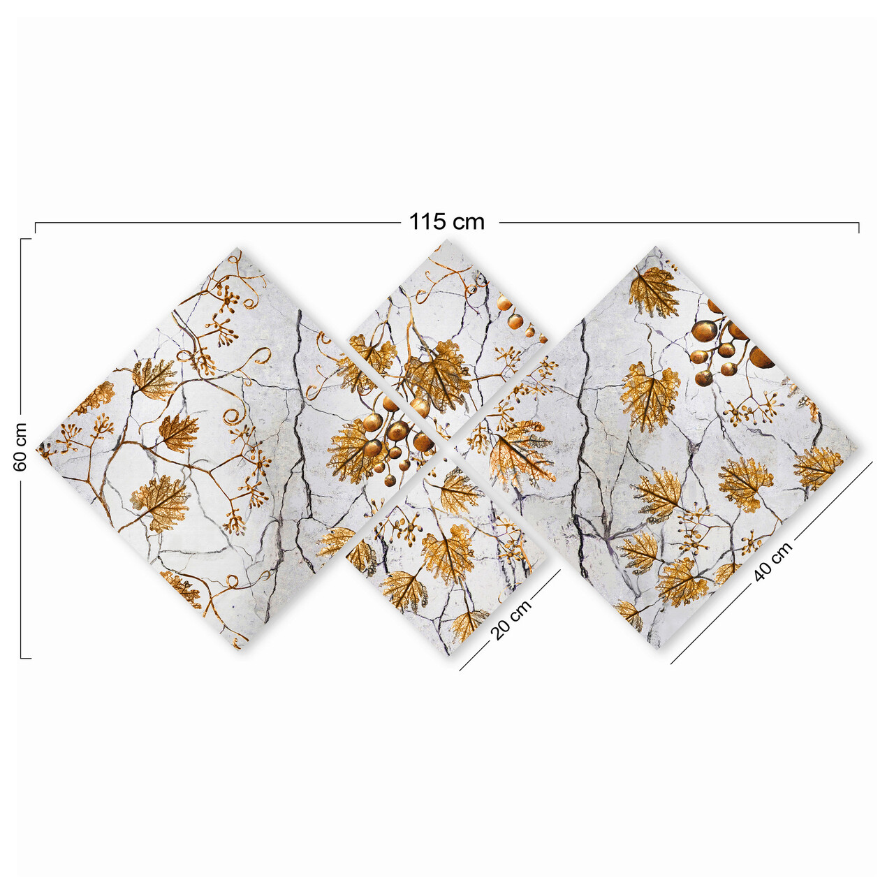 Set 4 tablouri decorative, 4MDF1220574133, MDF, Imprimat UV, Multicolor