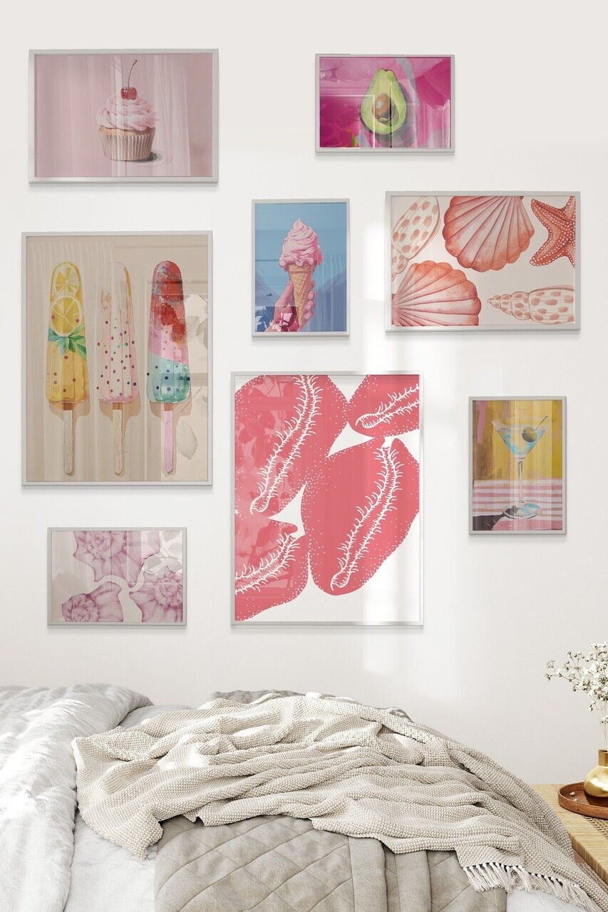 Tablou decorativ, Çgs-076-White-Kck, Lemn masiv, Față: 100% PVC STICLĂ, Multicolor - view 2