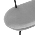 Bancheta Ina, Homla, 95x45x61 cm, catifea, gri deschis