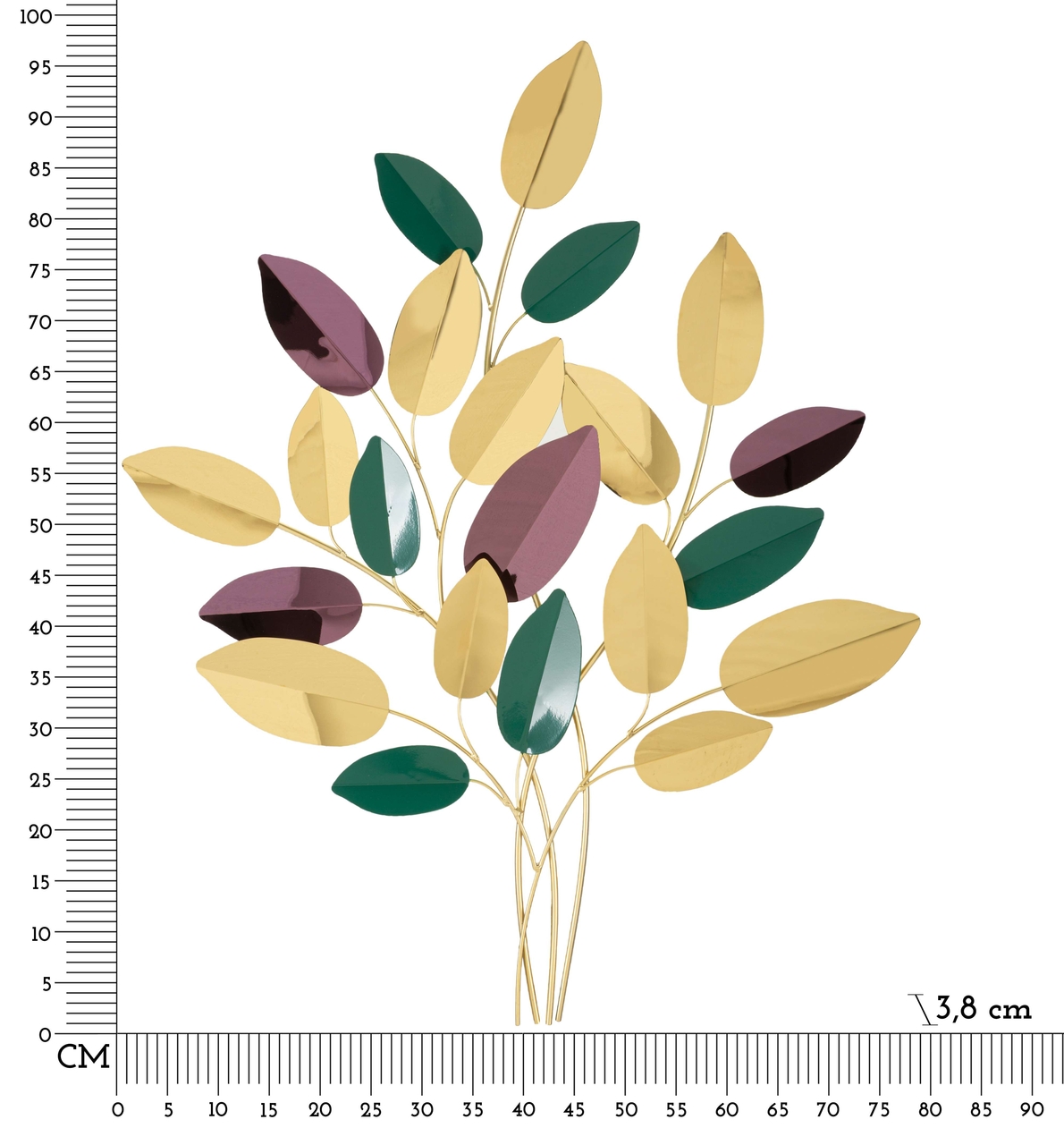 Decoratiune de perete Colorful, Mauro Ferretti, 81.9x3.8x97 cm, fier, multicolor - 1 | YEO