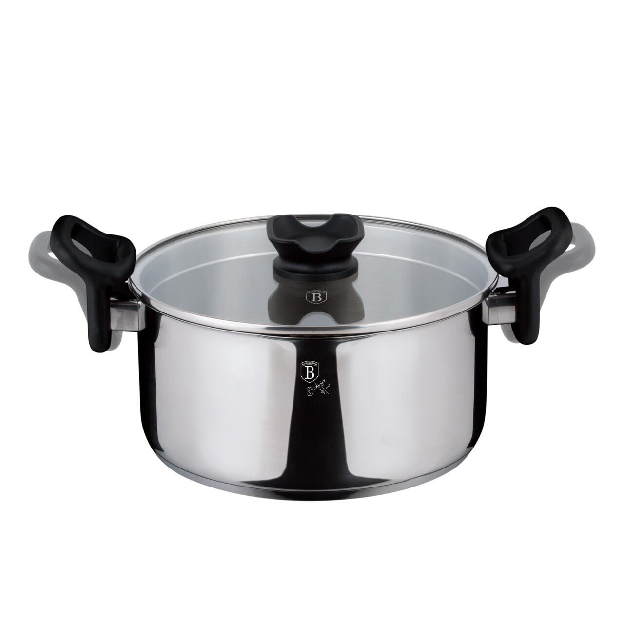 Oala cu capac Berlinger Haus, Silver Jewellery, 24 cm, 5.2 L, inox, argintiu - imagine 4