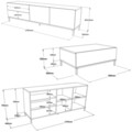 Mobilier living, Locelso, LV36, pal melaminat, gri/negru