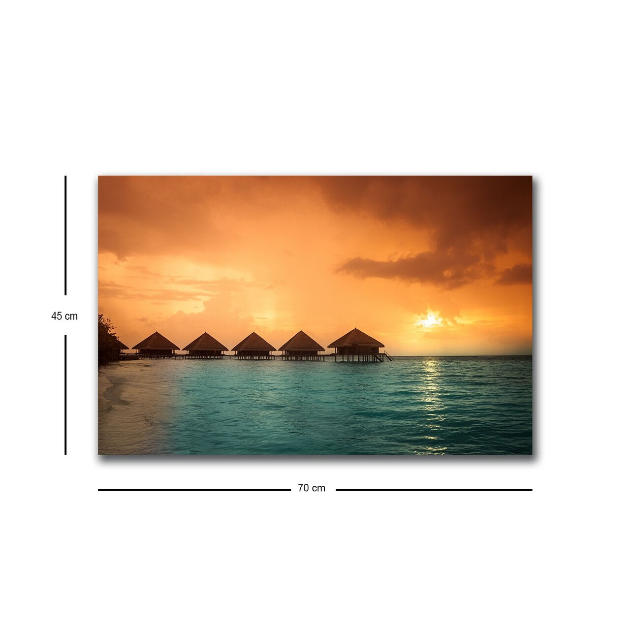 Tablou decorativ cu lumina LED, 4570HDACT-035, Dimensiune: 45 x 70 cm, Multicolor - view 4