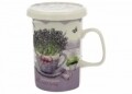 Cana cu infuzor Passion, Duo, 320 ml, portelan, mov