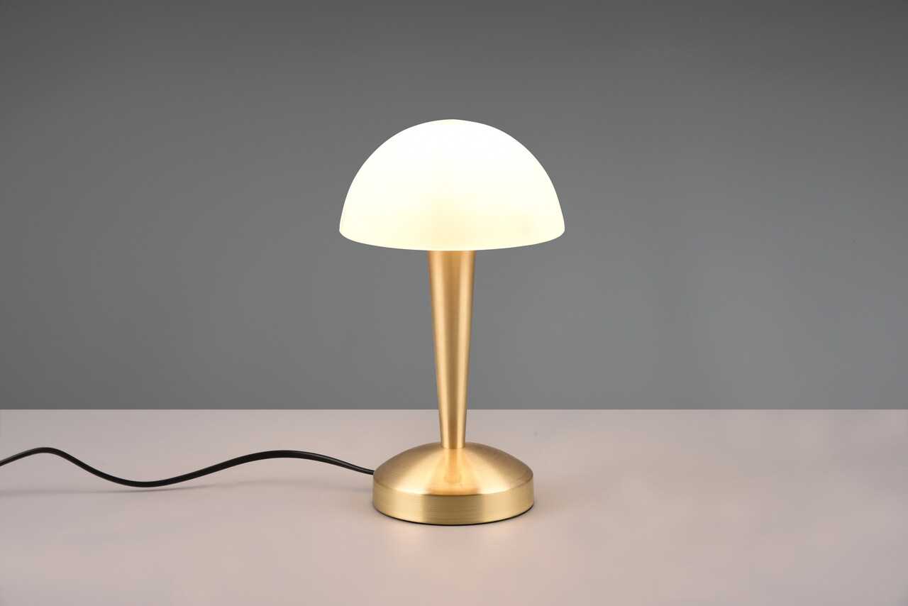 Lampa de masa Canaria, RL, 15x26.5 cm, 40W, 1x E14, metal, bronz mat/alb